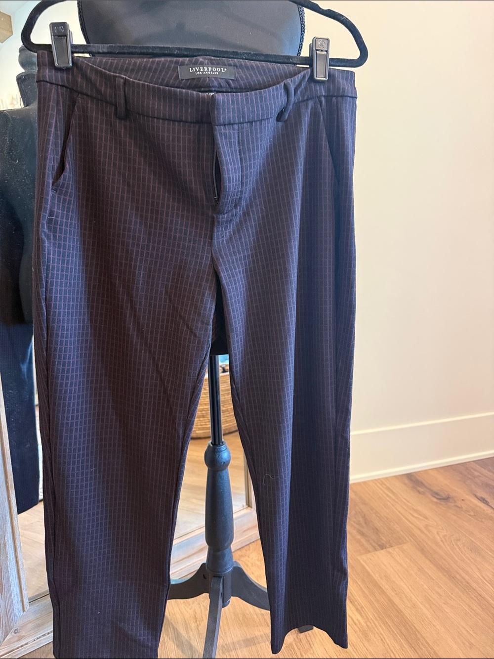Liverpool Women's Navy Pinstripe Trousers